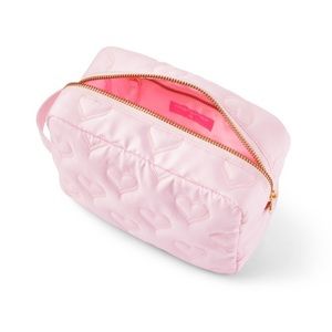 NWT Stoney Clover Lane x Target Pink Quilted Hearts Pouch